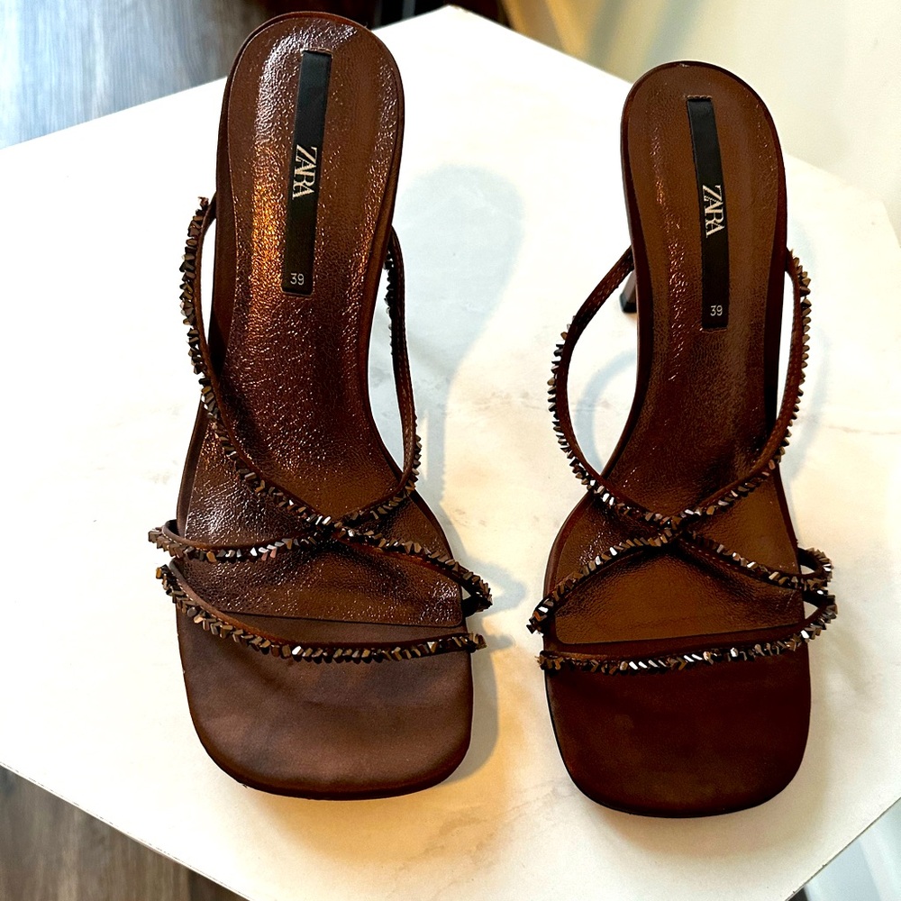 Zara Brown Heels Size 39
